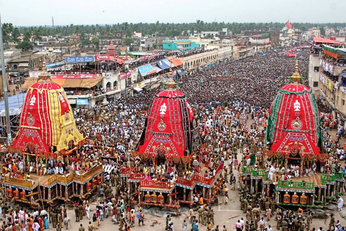 23 июня 2020 года: праздник Ратха-ятра в городе Пури (штат Орисса)